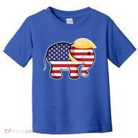Pro Trump Hair Elephant Red White Blue Flag Republican Gift Toddler T-Shirt thumb 0