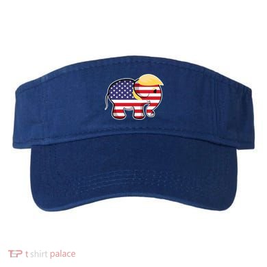 Pro Trump Hair Elephant Red White Blue Flag Republican Gift Visor