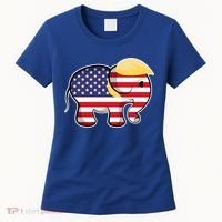 Pro Trump Hair Elephant Red White Blue Flag Republican Gift Women's T-Shirt thumb 0