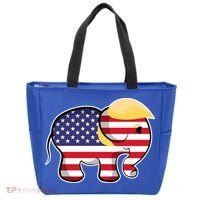Pro Trump Hair Elephant Red White Blue Flag Republican Gift Tote Bag thumb 0