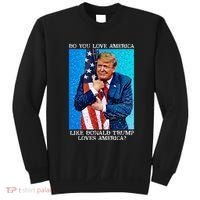 Patriotic Trump Hugging Flag Pro Trump Republican Gifts Sweatshirt thumb 0
