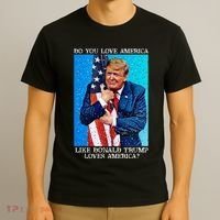 Patriotic Trump Hugging Flag Pro Trump Republican Gifts T-Shirt thumb 3