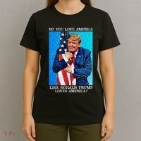 Patriotic Trump Hugging Flag Pro Trump Republican Gifts T-Shirt thumb 4