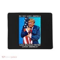 Patriotic Trump Hugging Flag Pro Trump Republican Gifts Mousepad thumb 0