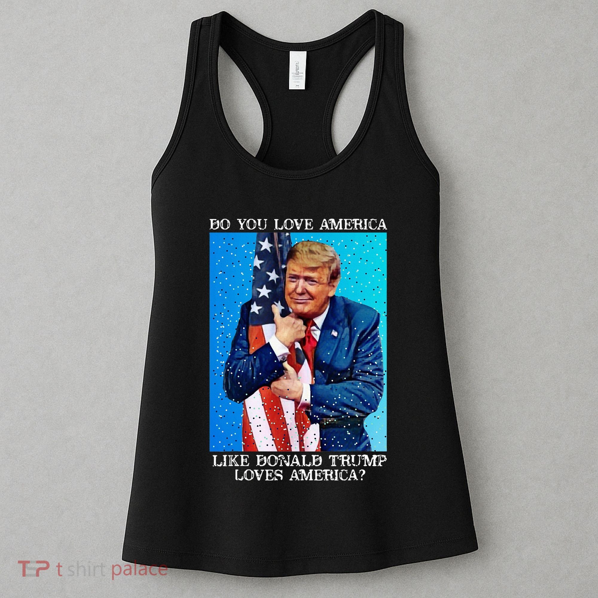 Patriotic Trump Hugging Flag Pro Trump Republican Gifts Women's Tank Top