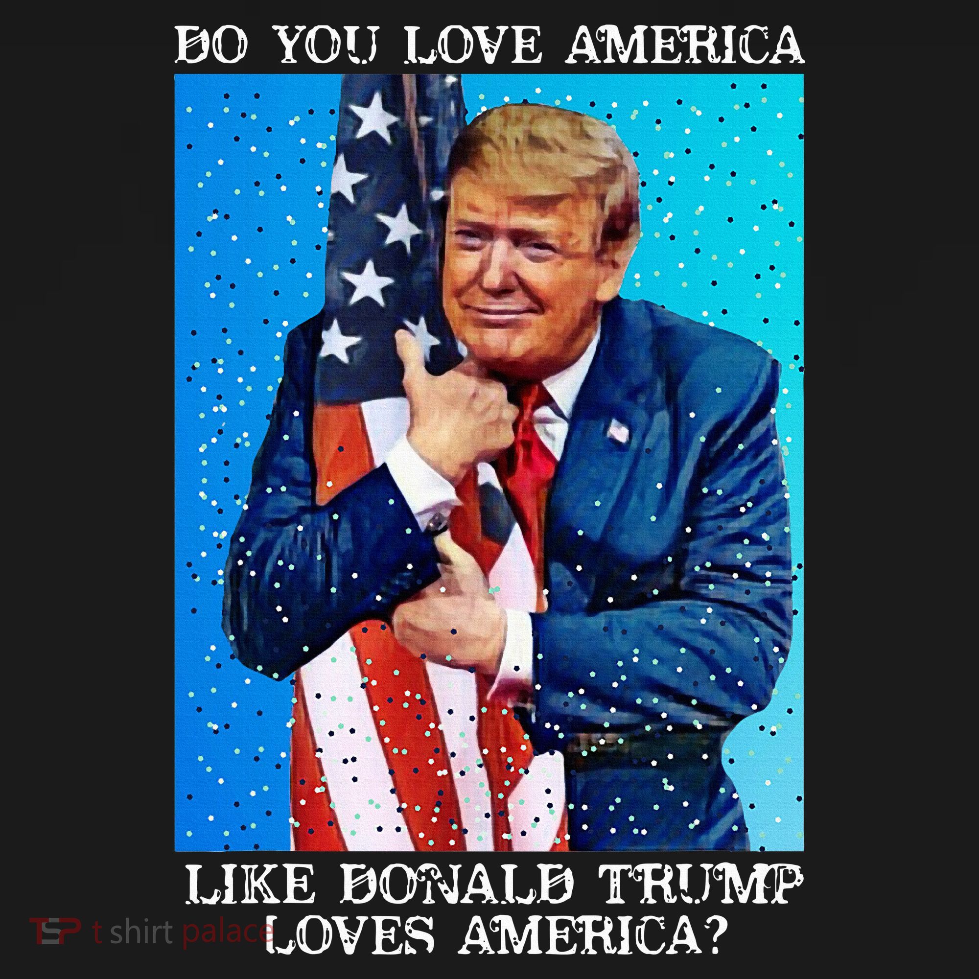 Patriotic Trump Hugging Flag Pro Trump Republican Gifts Women's Tank Top