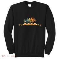 Pump Track Heartbeat Mountain Bike Bmx Ecg Retro Sweatshirt thumb 0