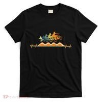 Pump Track Heartbeat Mountain Bike Bmx Ecg Retro T-Shirt thumb 0