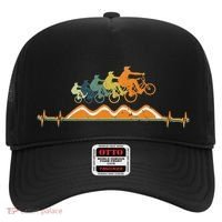 Pump Track Heartbeat Mountain Bike Bmx Ecg Retro Hat thumb 0
