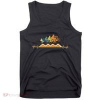Pump Track Heartbeat Mountain Bike Bmx Ecg Retro Tank Top thumb 0