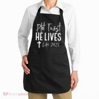 Plot Twist He Lives Cross Funny Christian Easter Day Gift Apron thumb 2