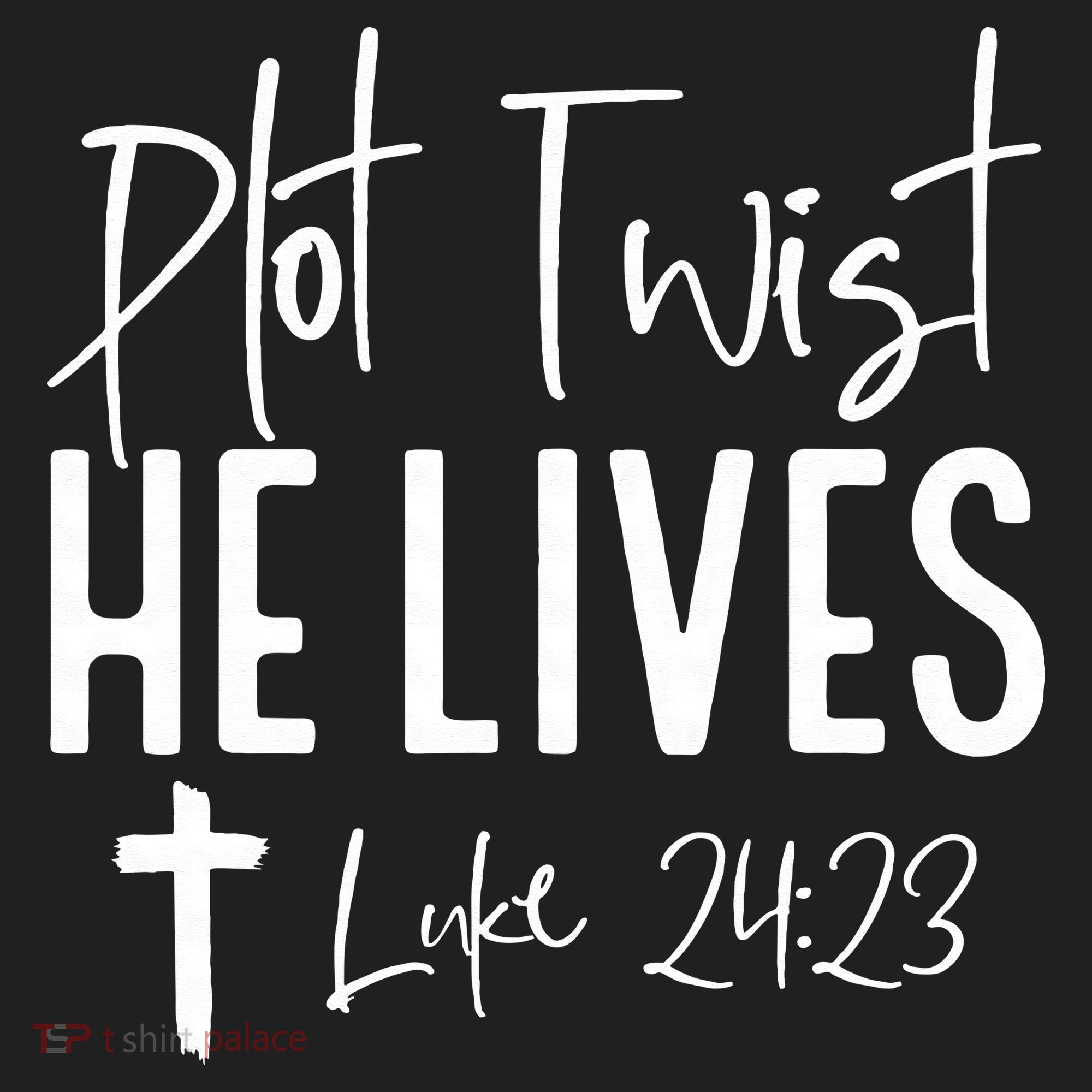 Plot Twist He Lives Cross Funny Christian Easter Day Gift Beanie