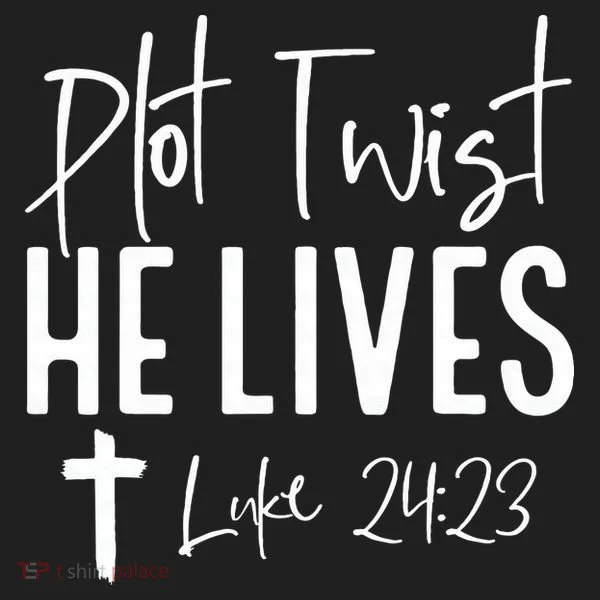 Plot Twist He Lives Cross Funny Christian Easter Day Gift Beanie