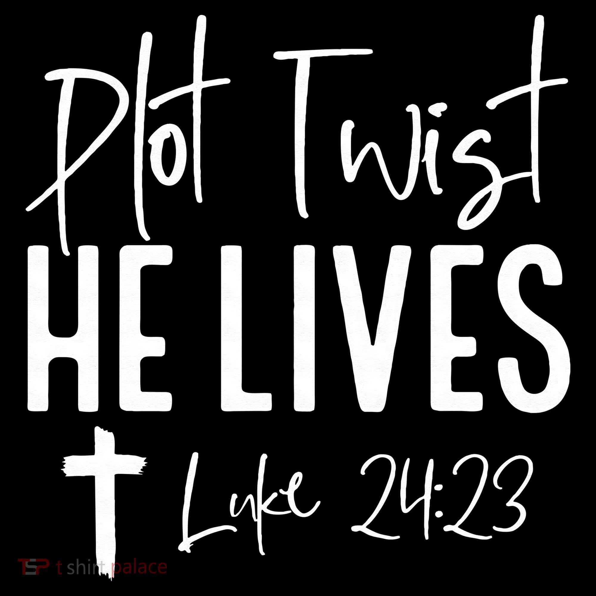 Plot Twist He Lives Cross Funny Christian Easter Day Gift Women's Tank Top
