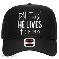 Plot Twist He Lives Cross Funny Christian Easter Day Gift Hat thumb 0