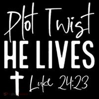 Plot Twist He Lives Cross Funny Christian Easter Day Gift Visor thumb 3