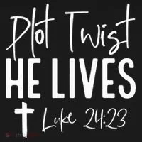 Plot Twist He Lives Cross Funny Christian Easter Day Gift Kids Sweatshirt thumb 2