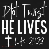 Plot Twist He Lives Cross Funny Christian Easter Day Gift Kids Long Sleeve Shirt thumb 2
