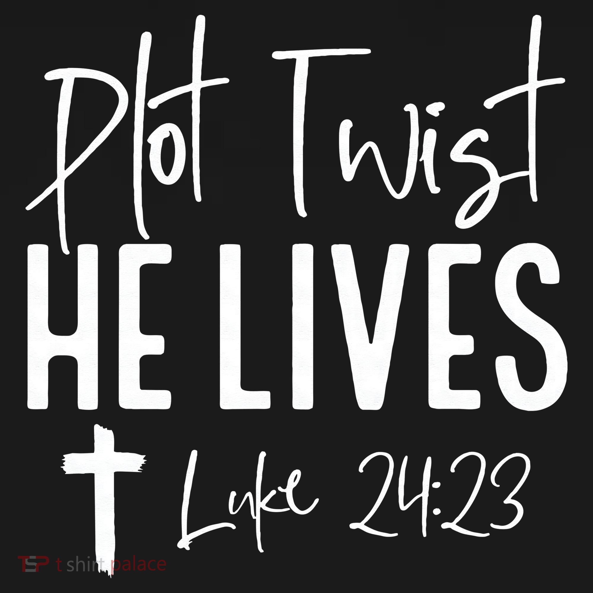 Plot Twist He Lives Cross Funny Christian Easter Day Gift Kids Long Sleeve Shirt