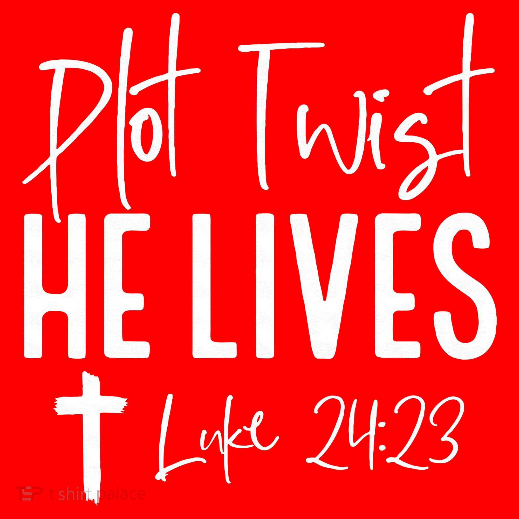 Plot Twist He Lives Cross Funny Christian Easter Day Gift Santa Hat