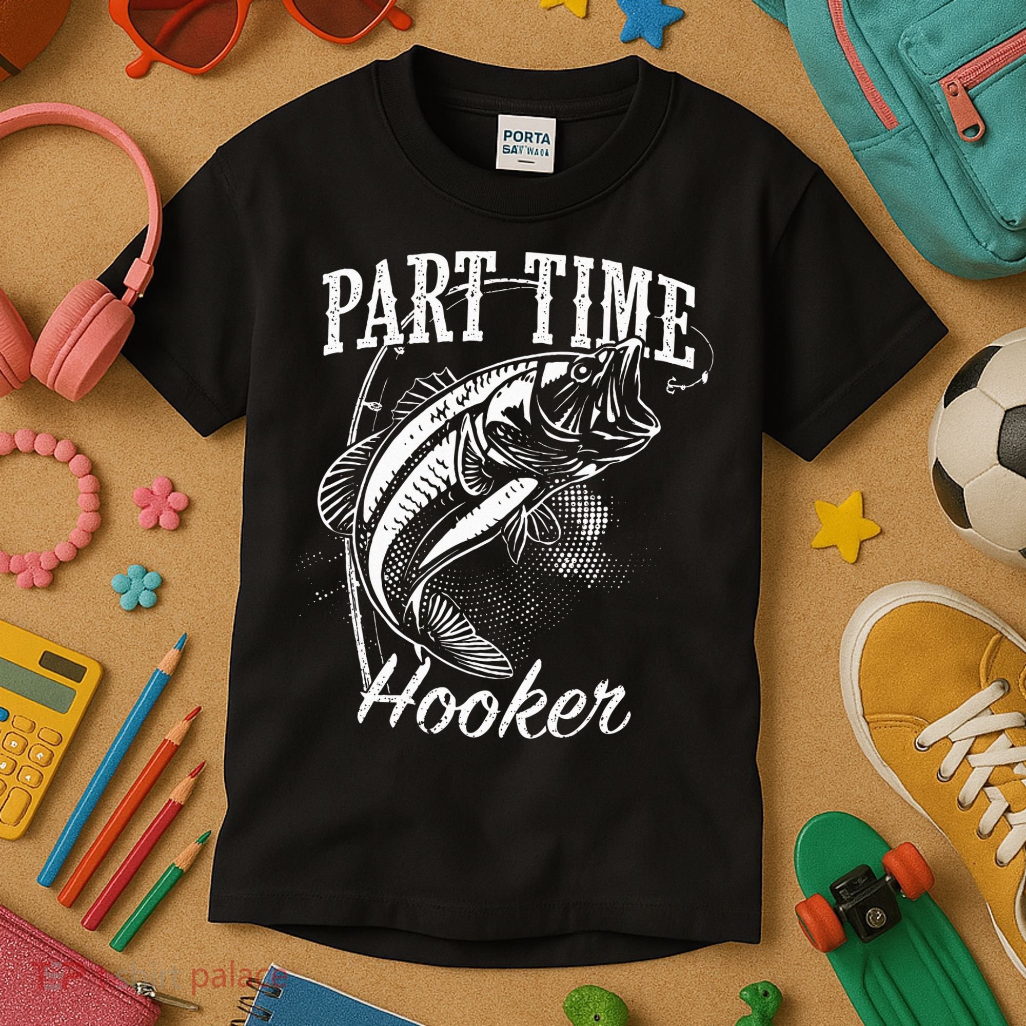 Part Time Hooker Fishing Kids T-Shirt
