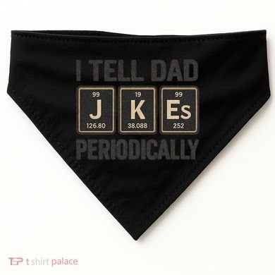 Periodic Table Humor for Dads USA-Made Doggie Bandana