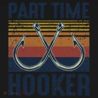 Part Time Hooker Funny Fishing Lover Fisherman Retro Style Apron thumb 3