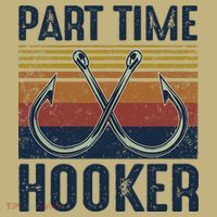 Part Time Hooker Funny Fishing Lover Fisherman Retro Style Sweatshirt thumb 2