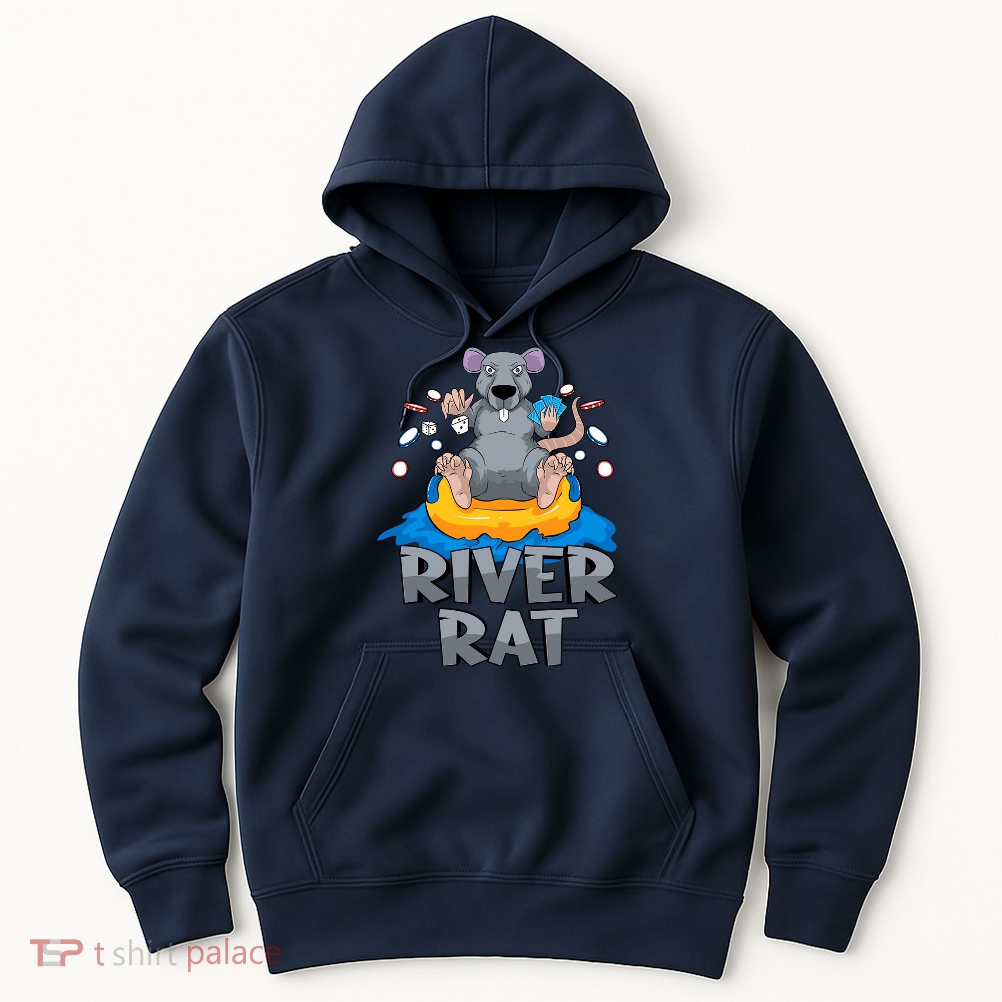Poker Texas Hold Em River Rat Casino Hoodie