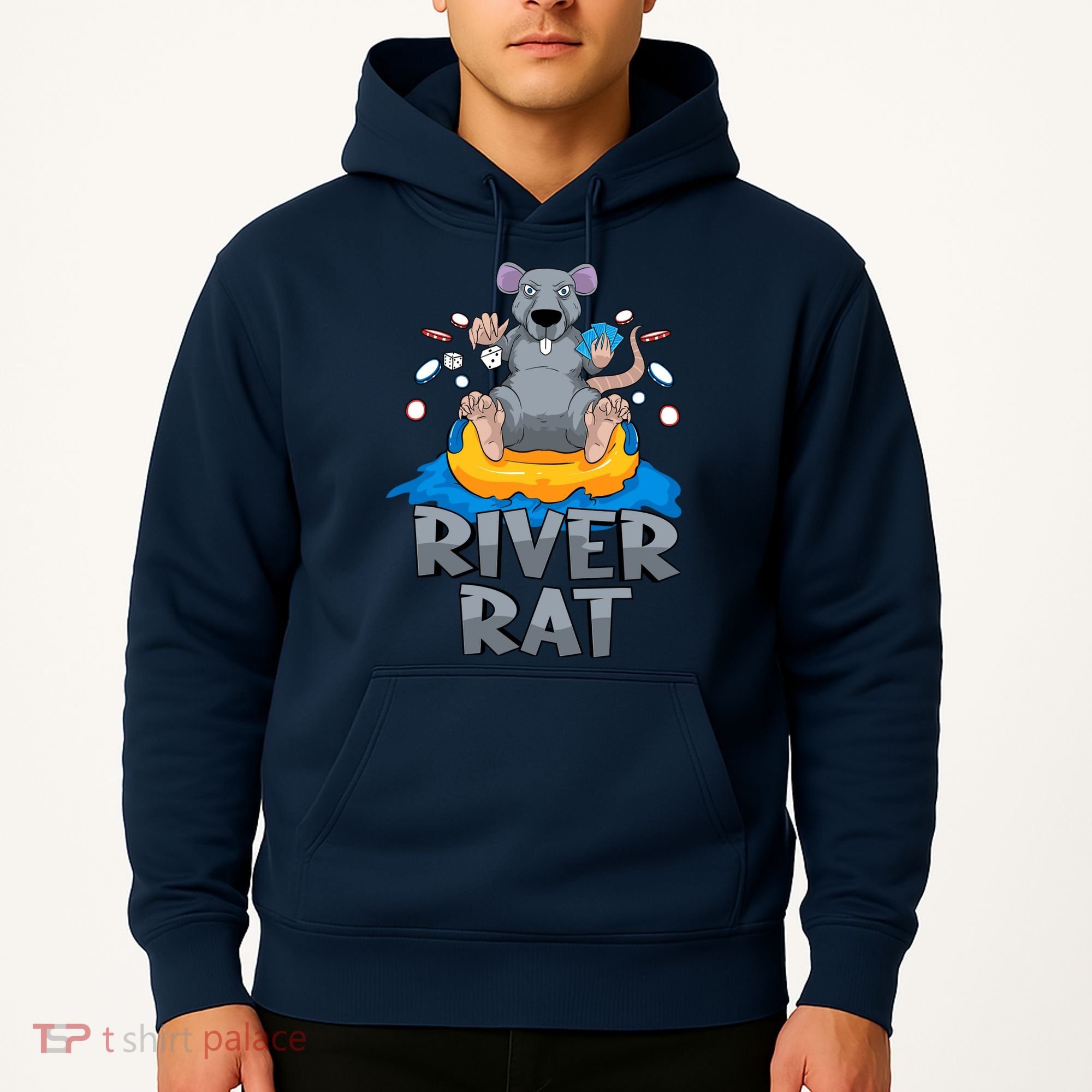 Poker Texas Hold Em River Rat Casino Hoodie