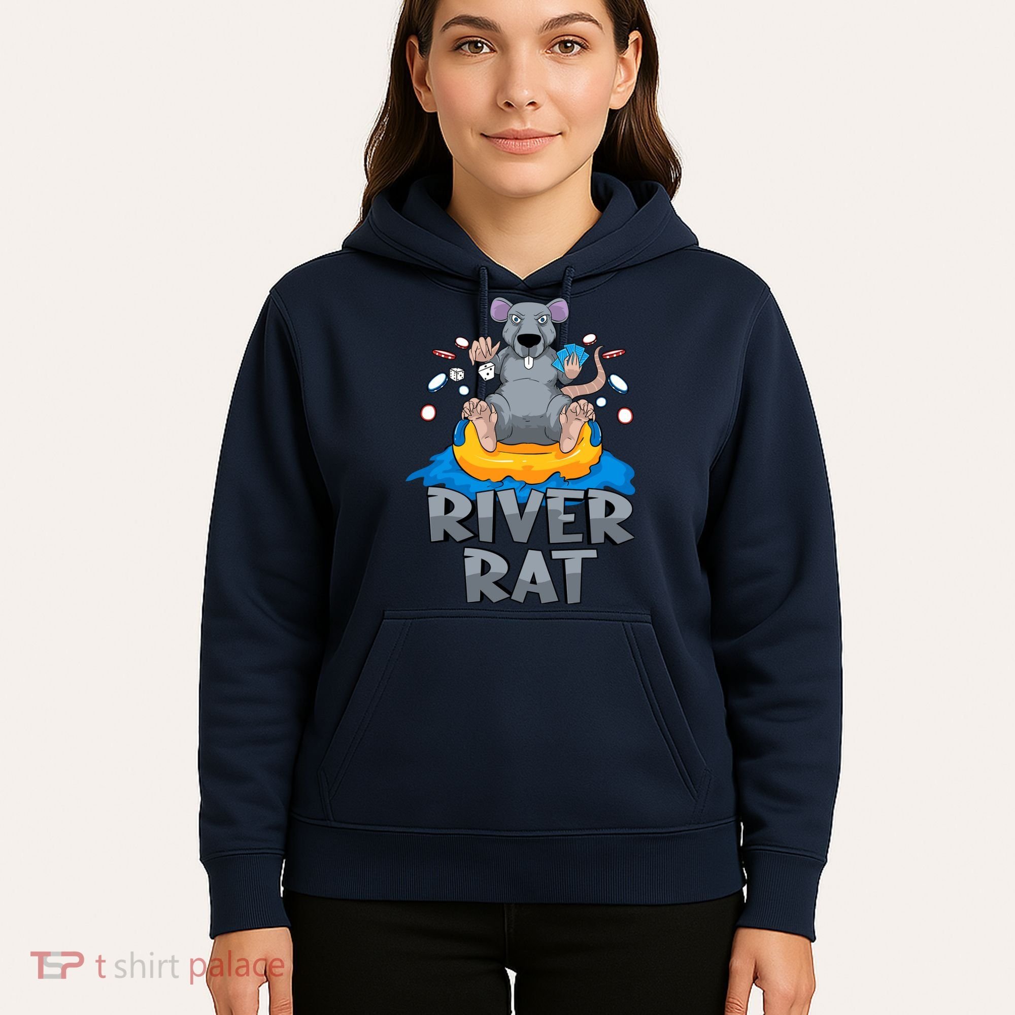 Poker Texas Hold Em River Rat Casino Hoodie