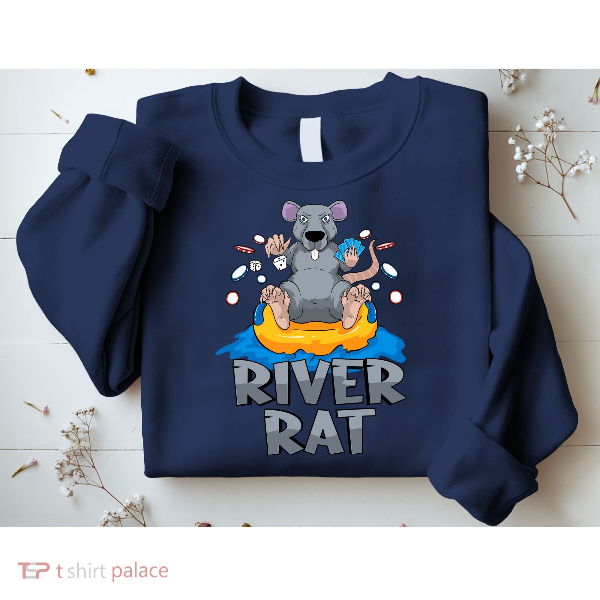 Poker Texas Hold Em River Rat Casino Sweatshirt