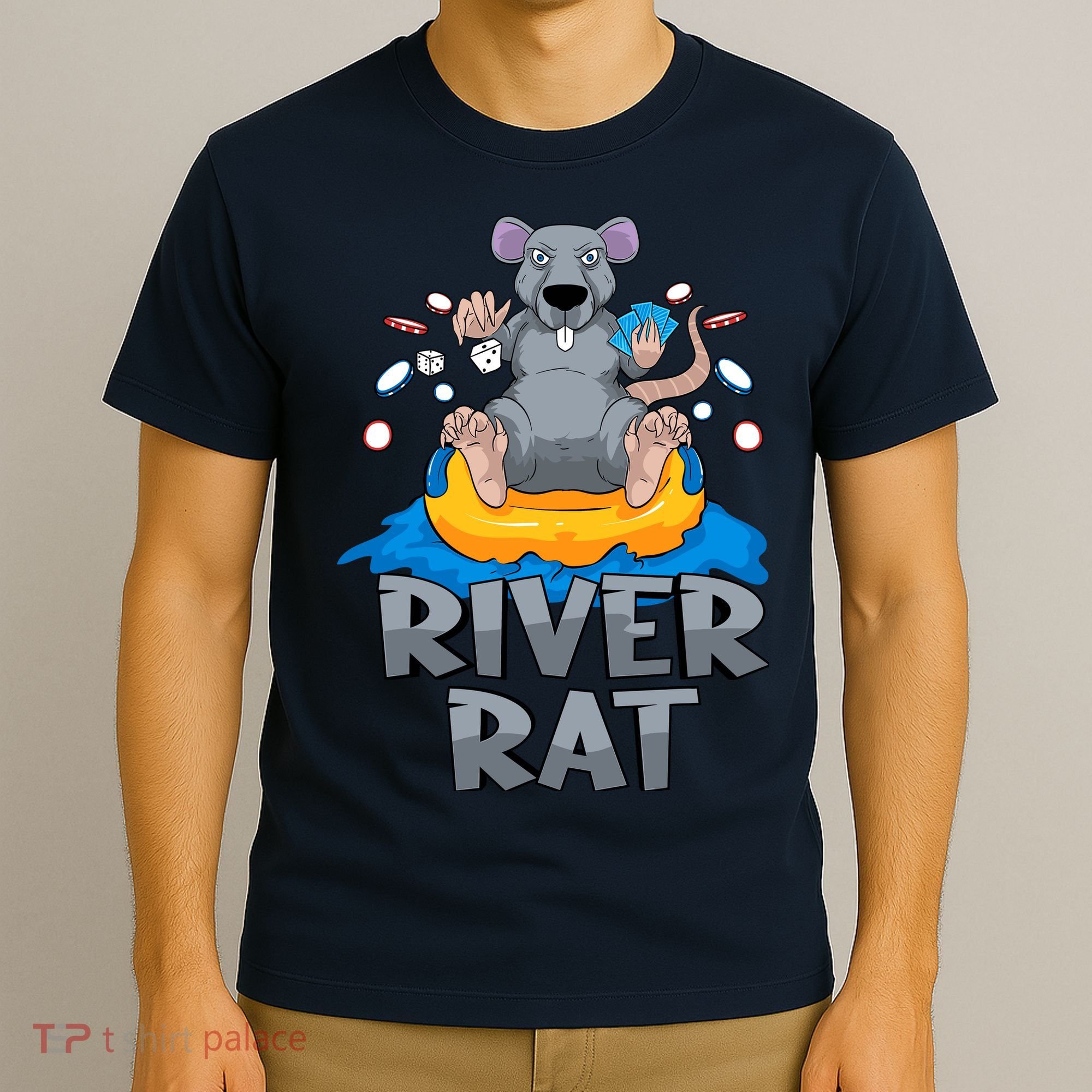 Poker Texas Hold Em River Rat Casino T-Shirt