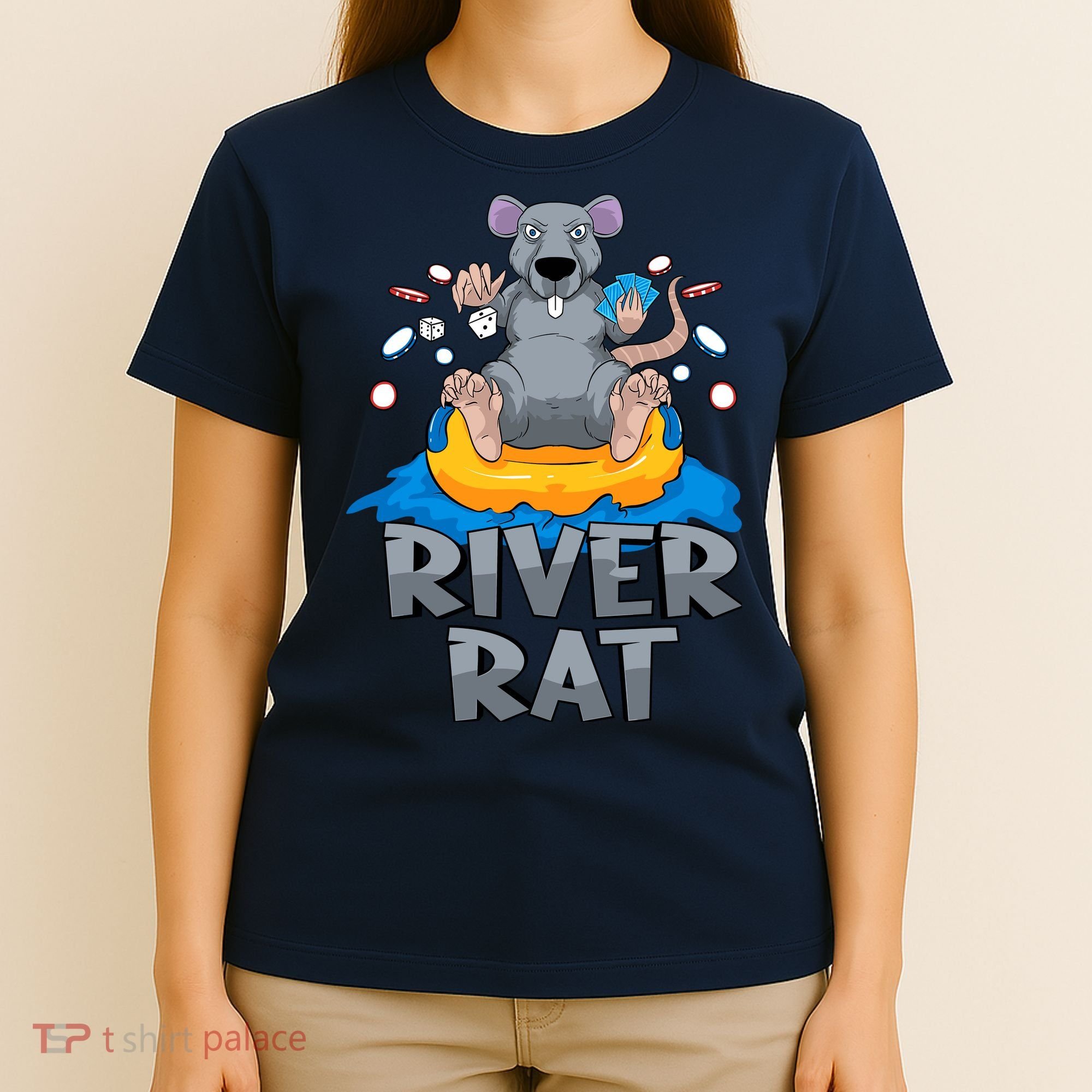 Poker Texas Hold Em River Rat Casino T-Shirt