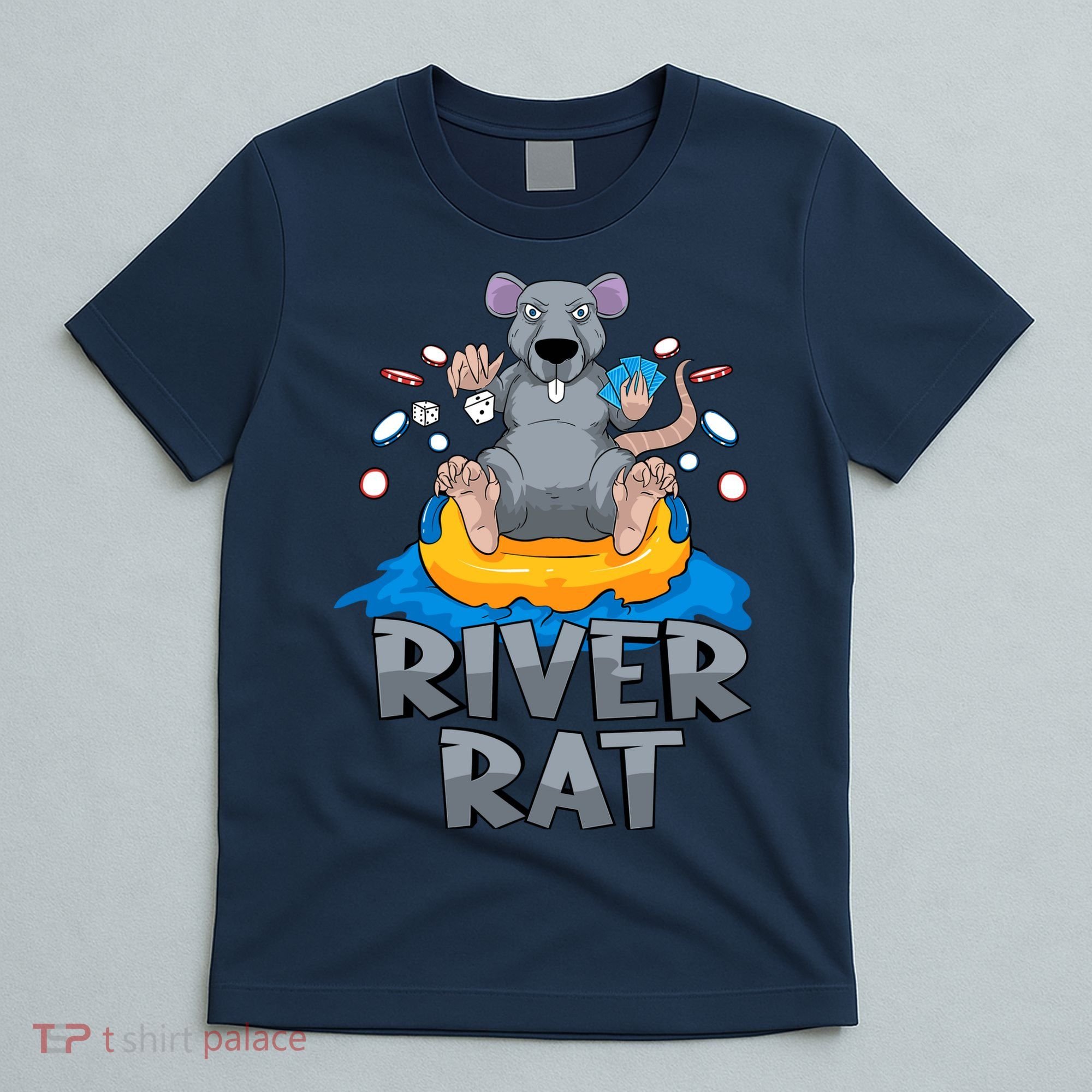 Poker Texas Hold Em River Rat Casino T-Shirt