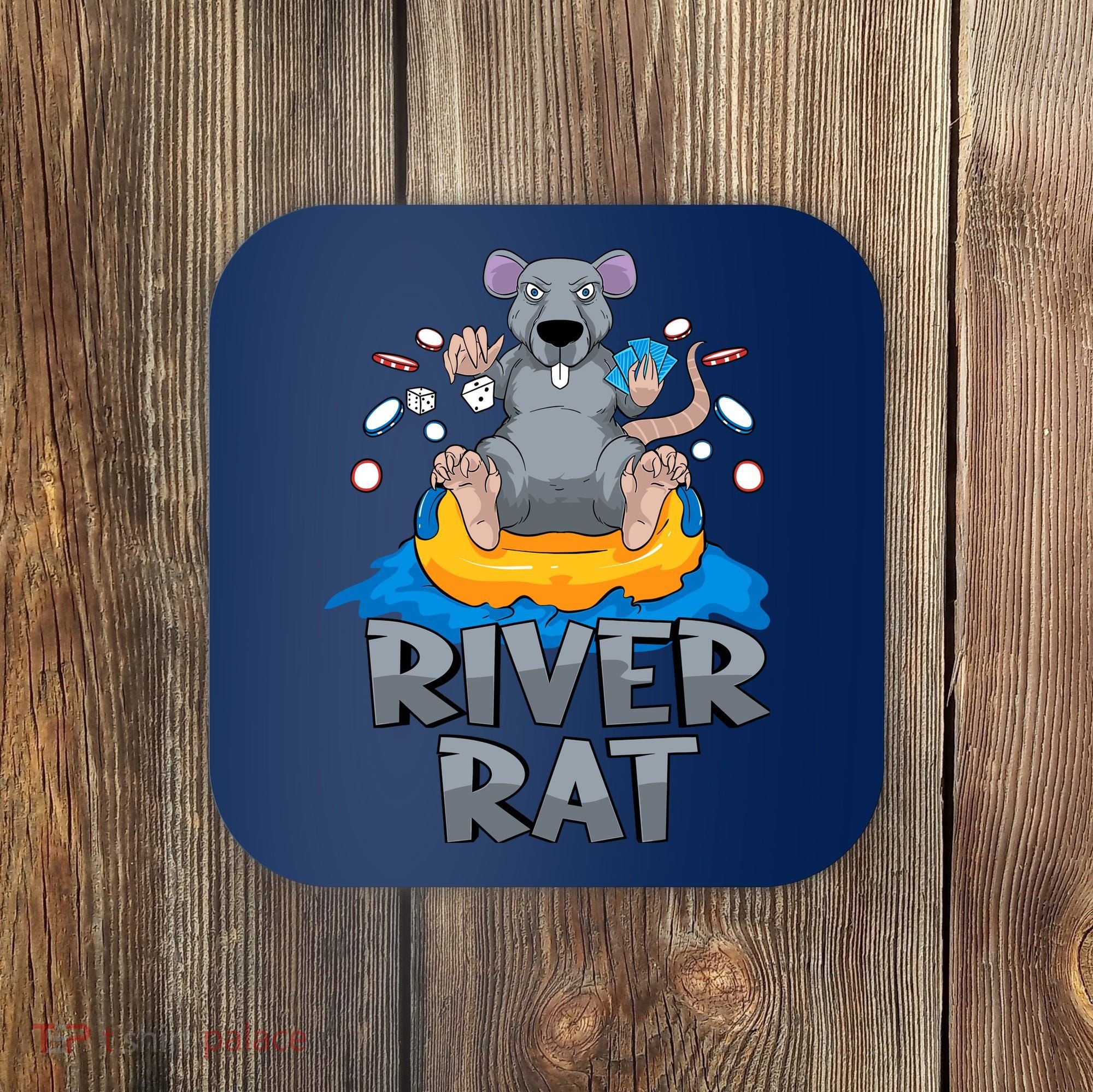 Poker Texas Hold Em River Rat Casino Coaster