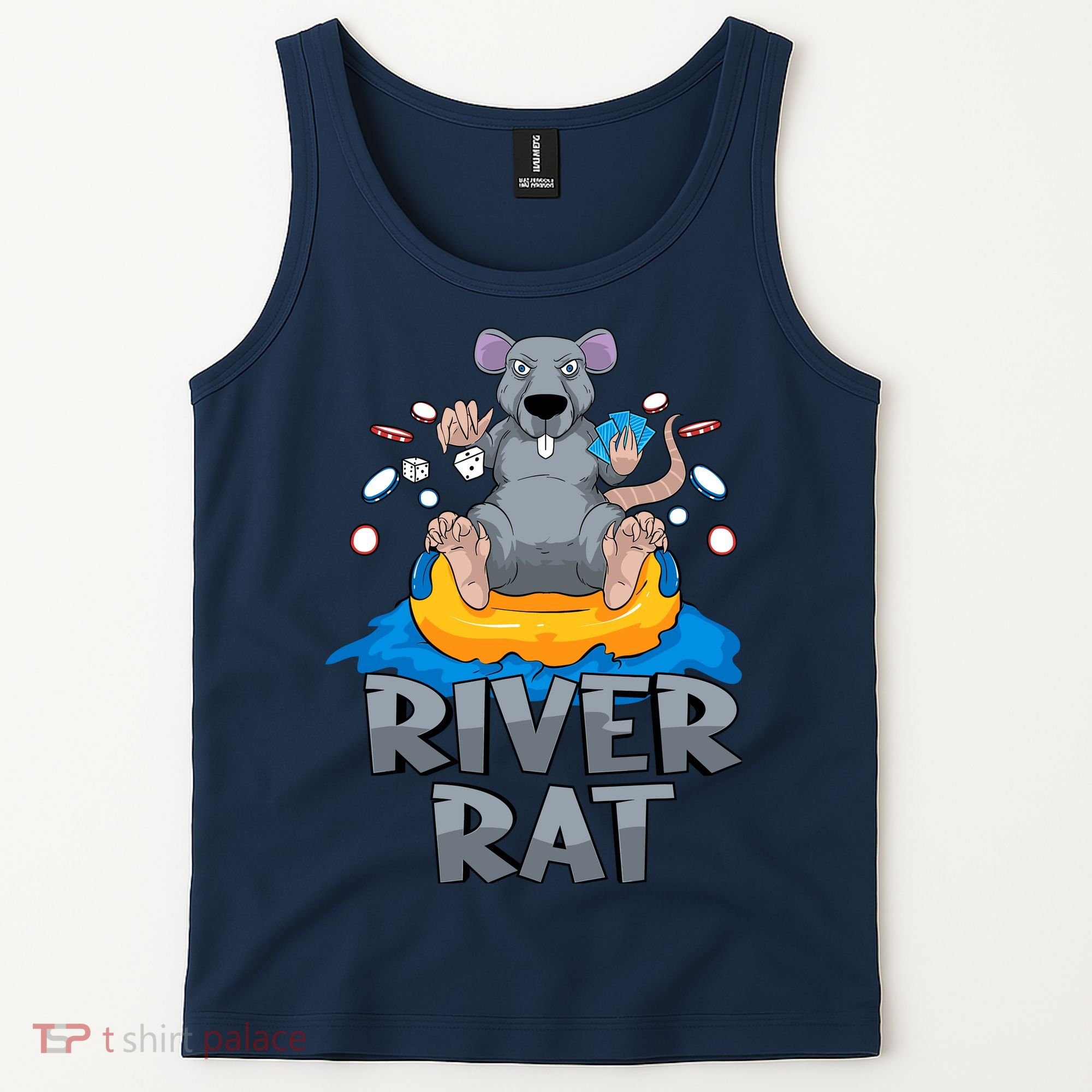 Poker Texas Hold Em River Rat Casino Tank Top