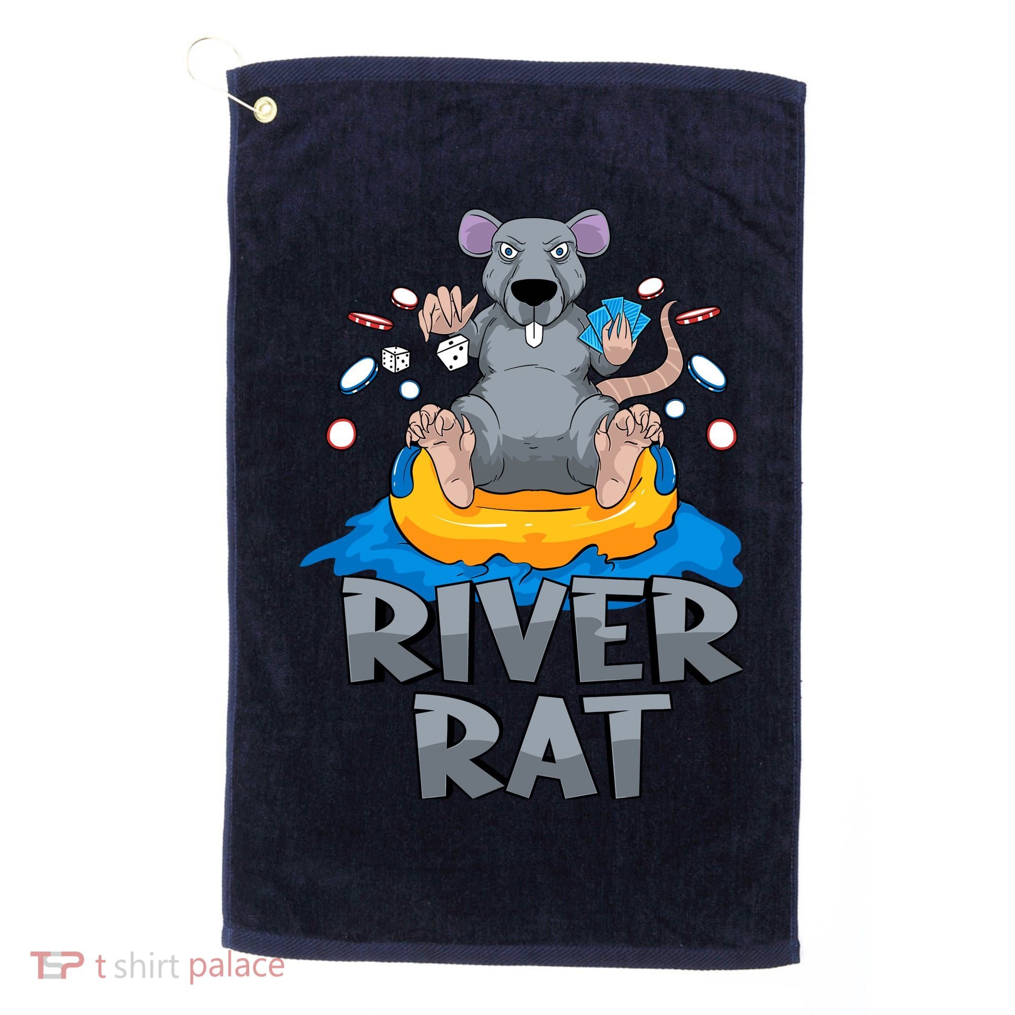 Poker Texas Hold Em River Rat Casino Golf Towel