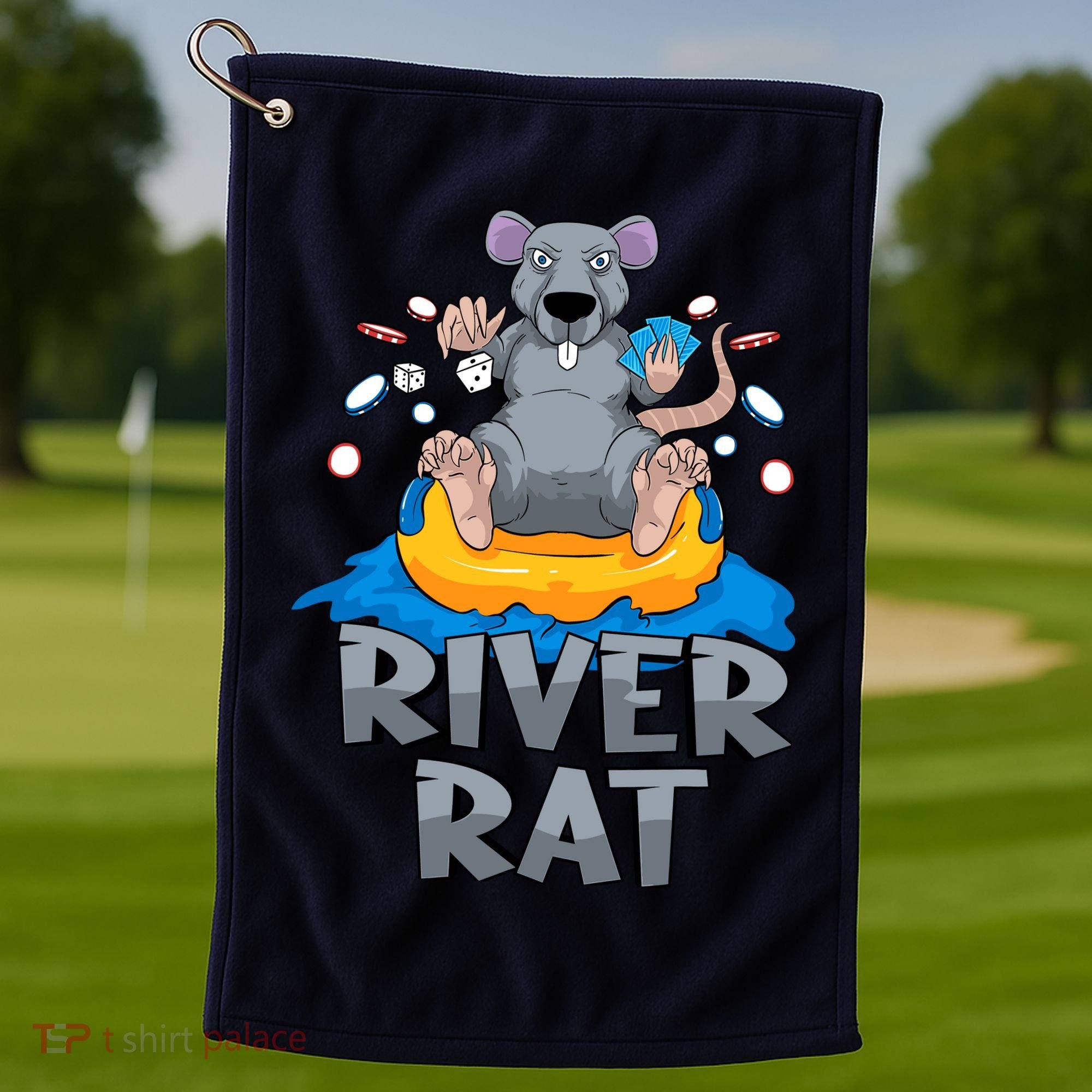 Poker Texas Hold Em River Rat Casino Golf Towel