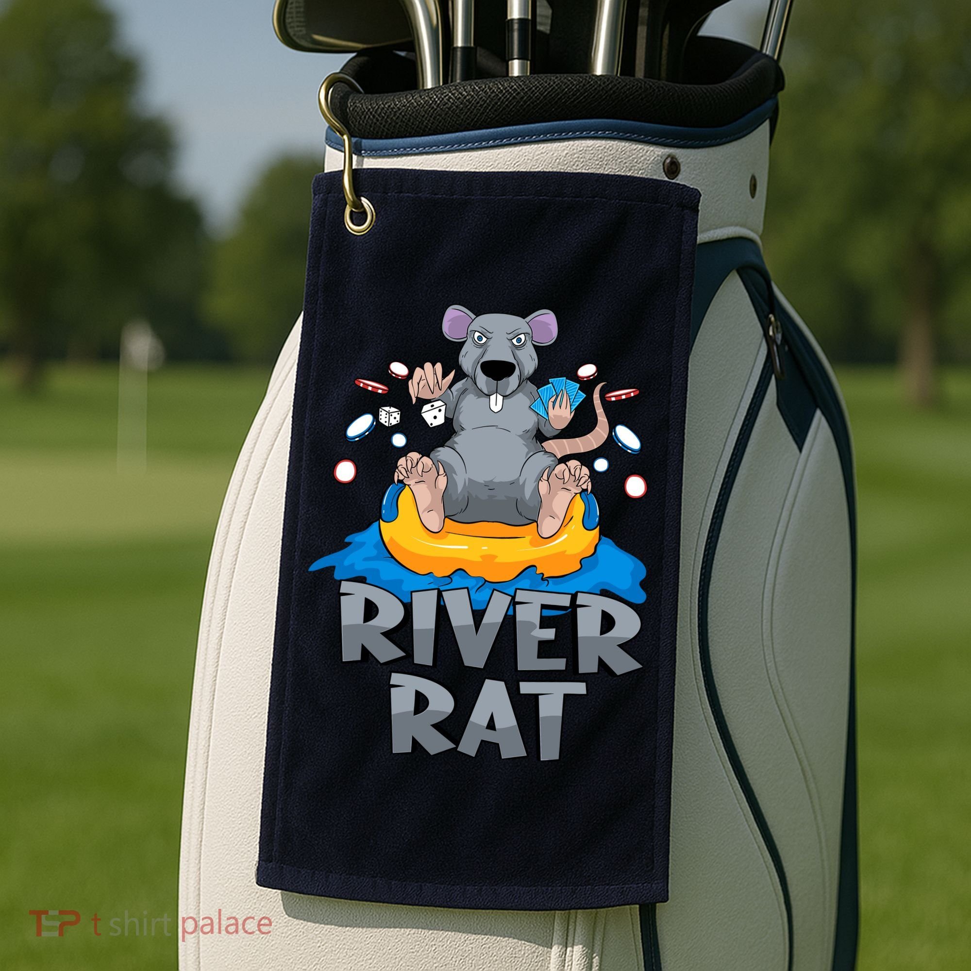 Poker Texas Hold Em River Rat Casino Golf Towel
