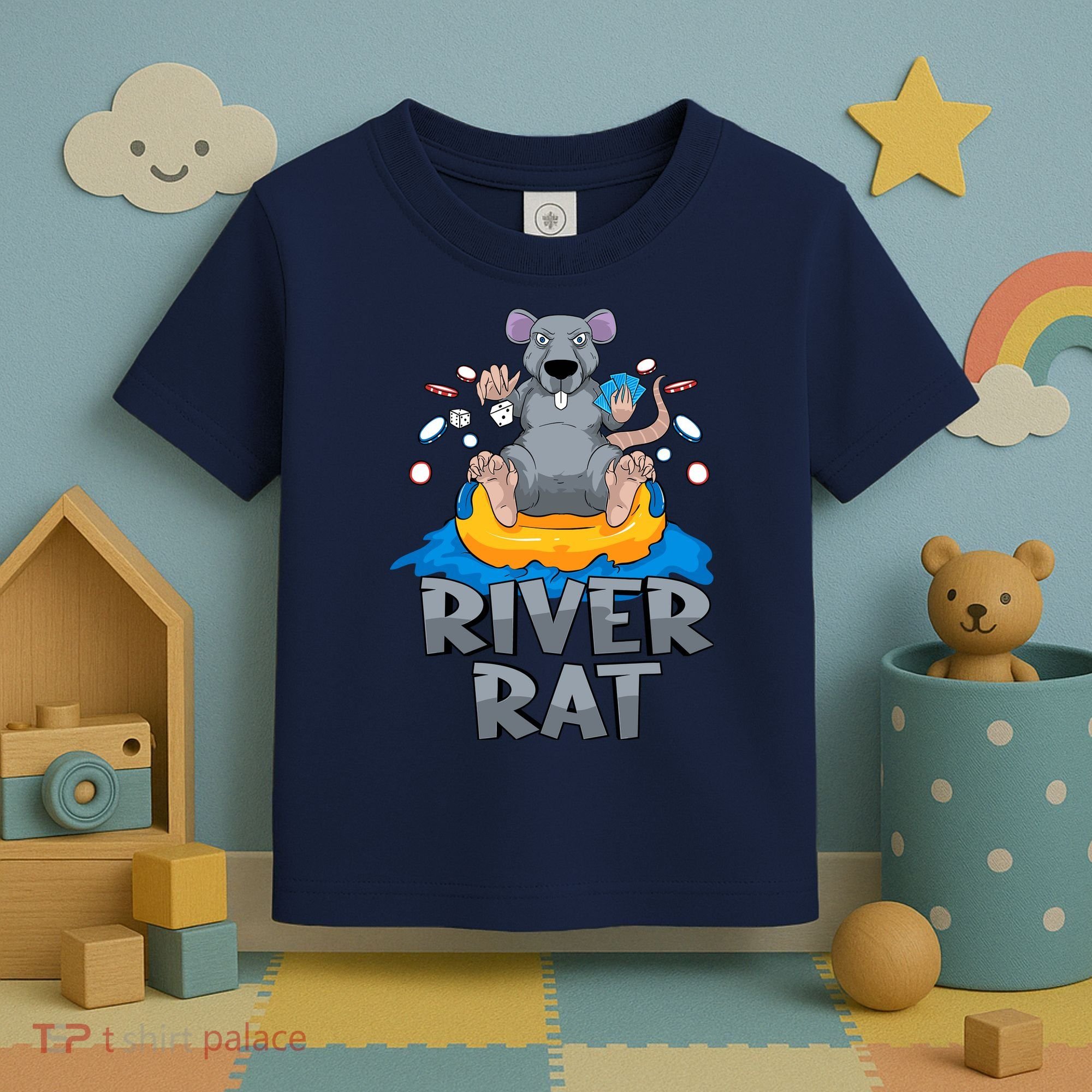 Poker Texas Hold Em River Rat Casino Toddler T-Shirt