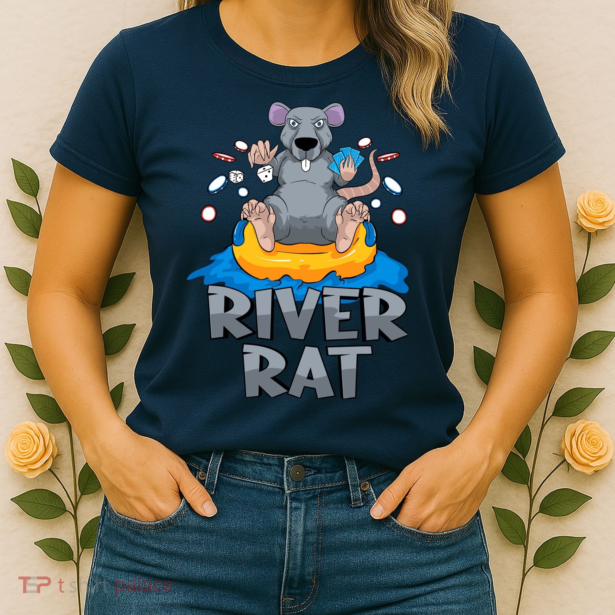 Poker Texas Hold Em River Rat Casino Women's T-Shirt