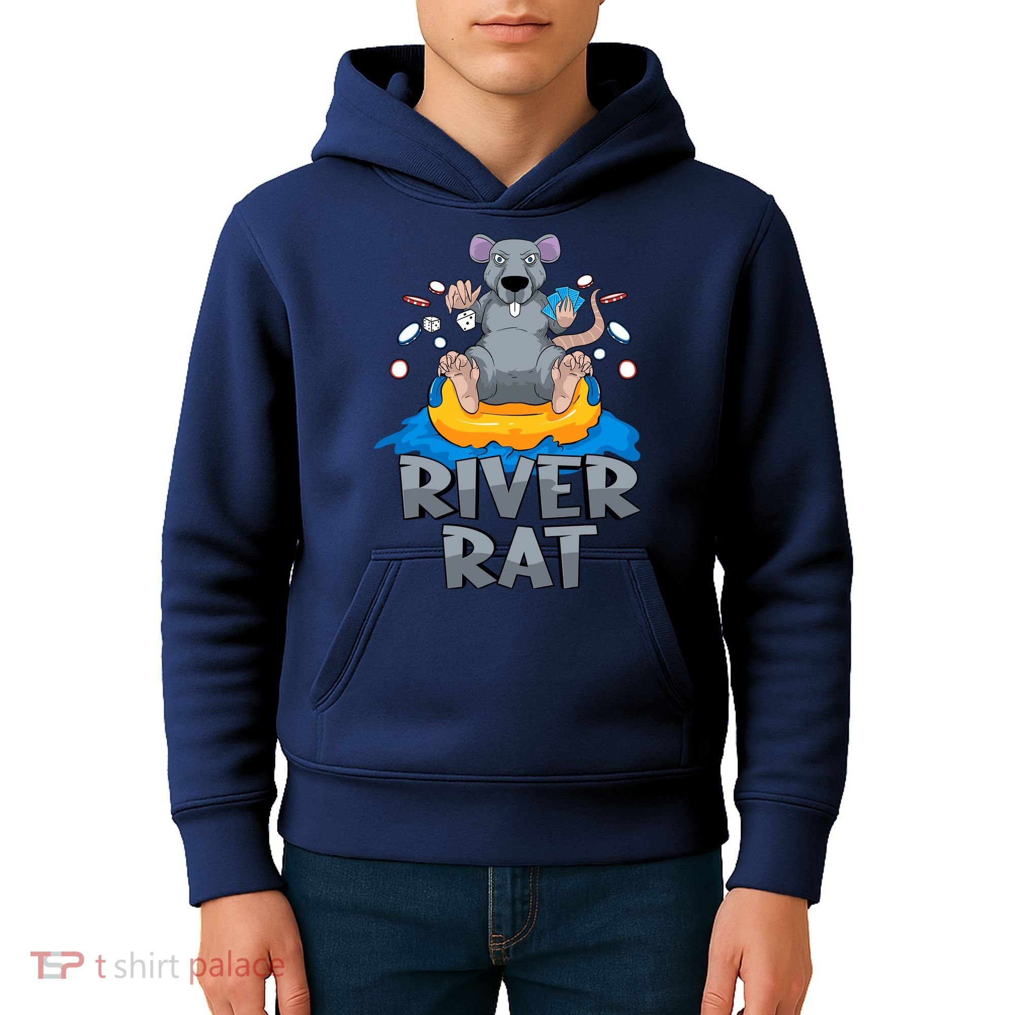 Poker Texas Hold Em River Rat Casino Kids Hoodie