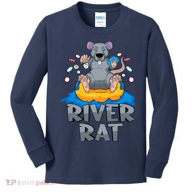 Poker Texas Hold Em River Rat Casino Kids Long Sleeve Shirt