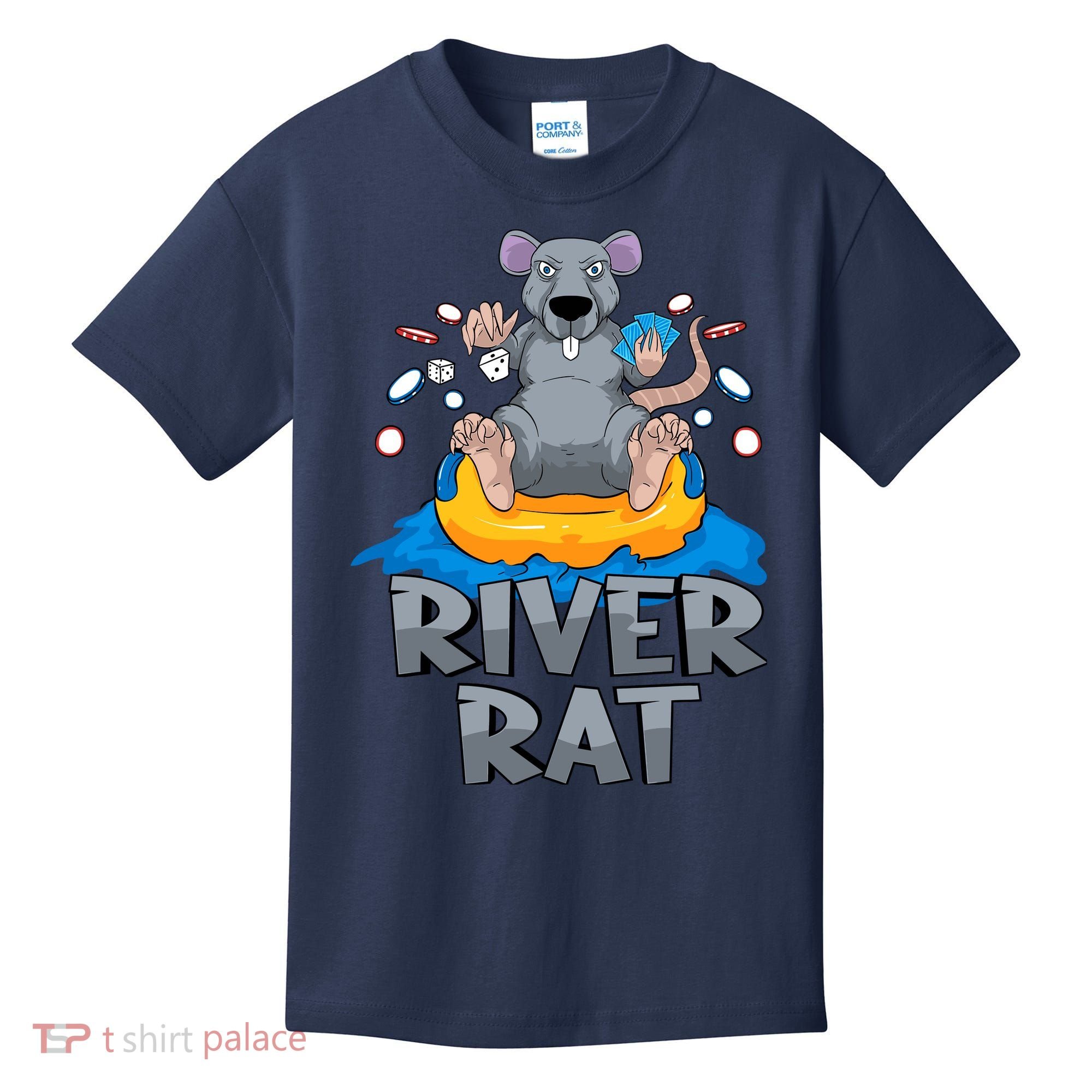 Poker Texas Hold Em River Rat Casino Kids T-Shirt