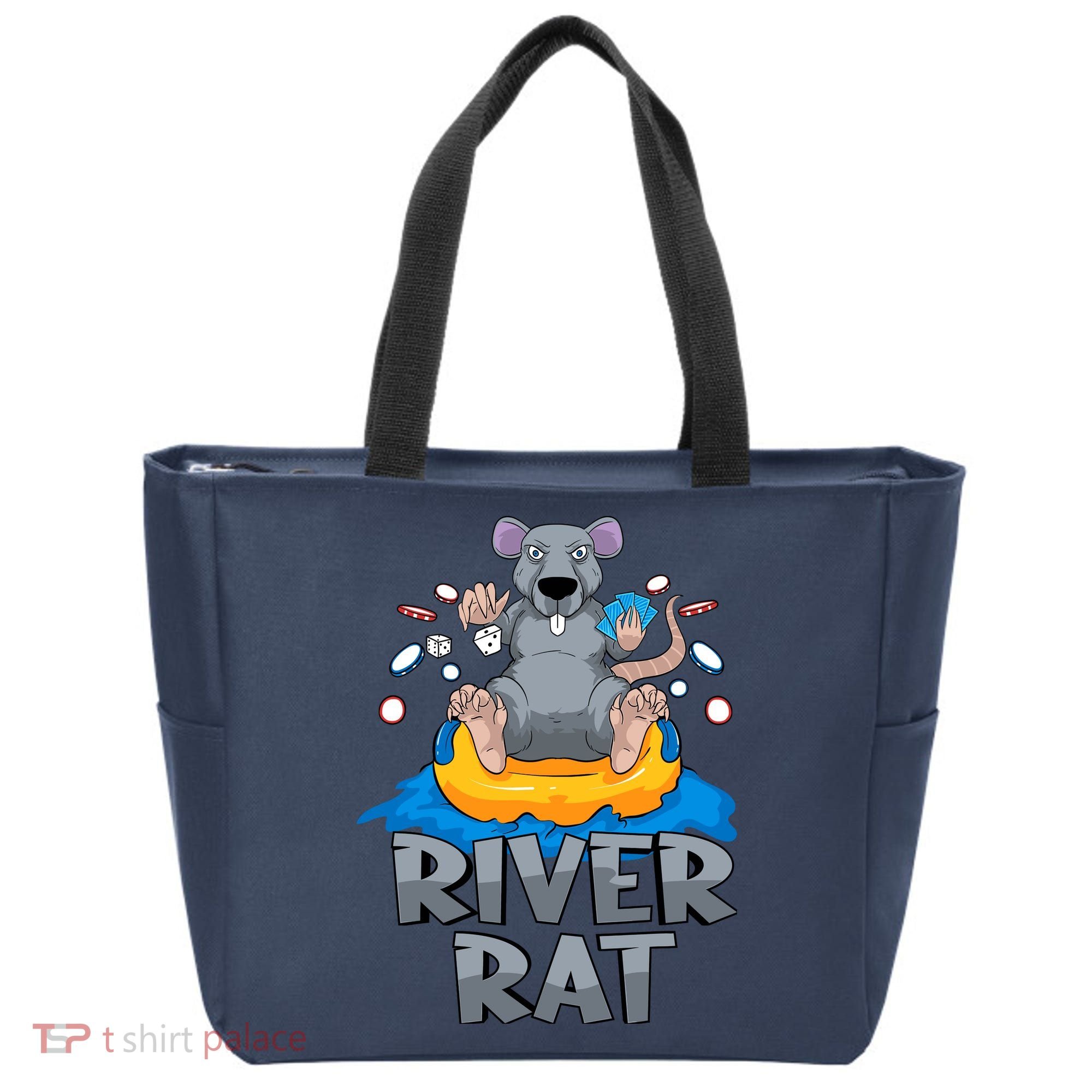 Poker Texas Hold Em River Rat Casino Tote Bag