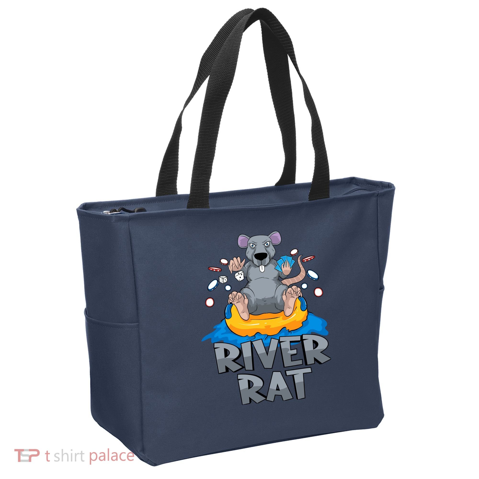 Poker Texas Hold Em River Rat Casino Tote Bag