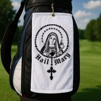 Prayer To Holy Mary Mother Of God Catholic Golf Towel thumb 2