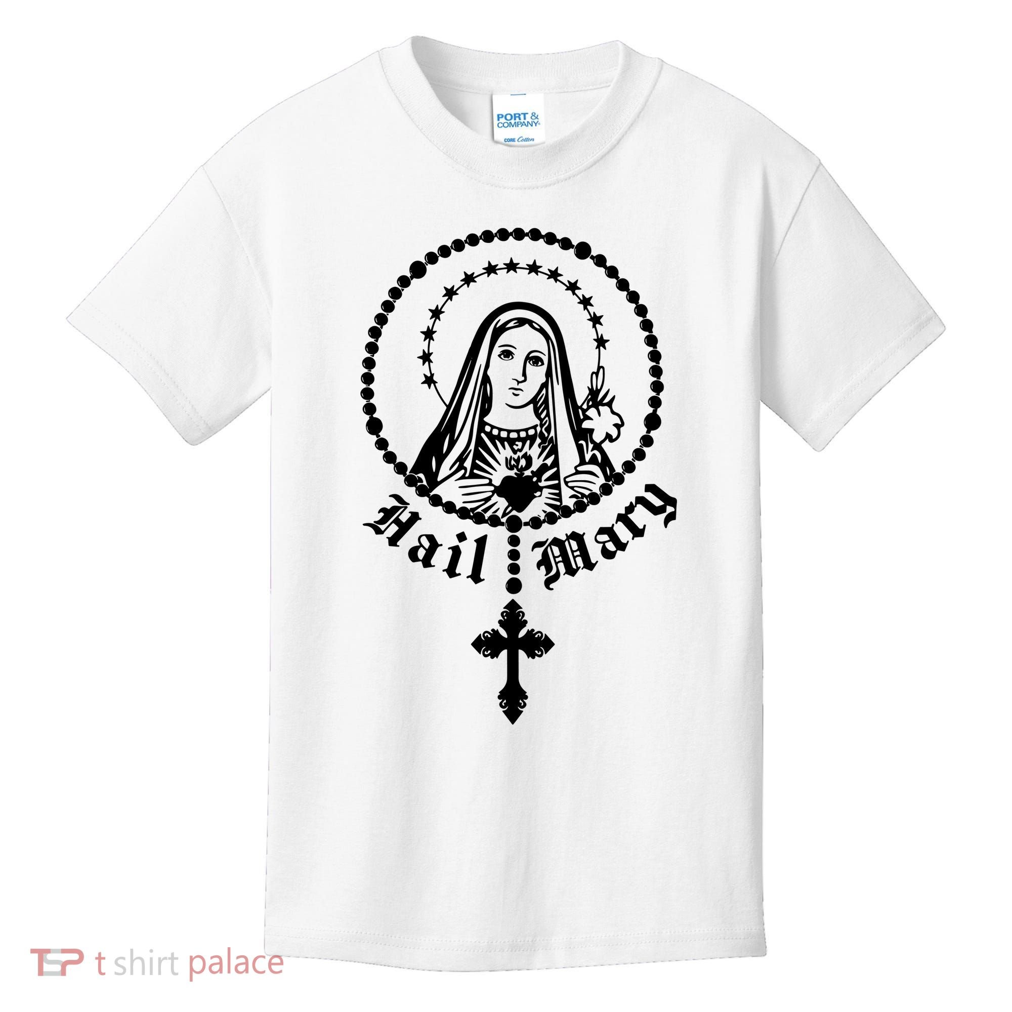 Prayer To Holy Mary Mother Of God Catholic Kids T-Shirt