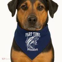 Part Time Hooker Fishing USA-Made Doggie Bandana thumb 1
